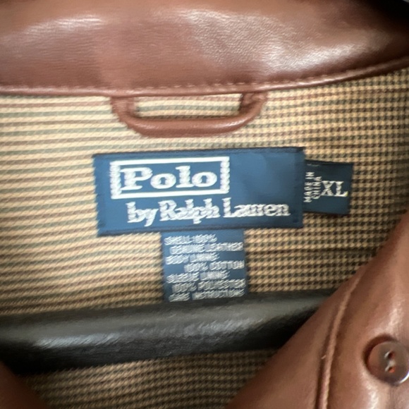 Polo Ralph Lauren Brown Leather Jacket - Picture 2 of 4